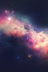 Nebula on a background of outer space - obrazy, fototapety, plakaty