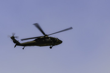 Fototapeta premium Blackhawk Helicopter Over Kabul Afghanistan - Mid-Day