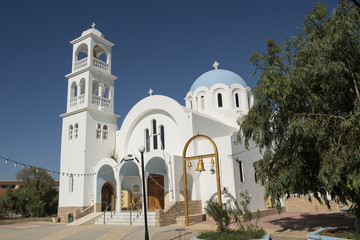 Orthodoxe Kirche "Agii Anargiri" im Dorf "Skala", auf der Insel "Angistri",  Griechenland