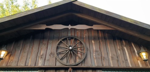 Beautiful antique house decorations placed outside