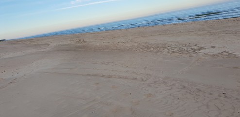 Baltic sea beach in the morning