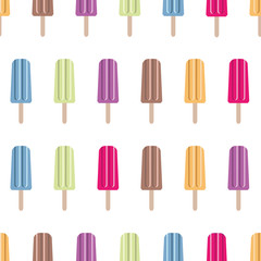 Ice Cream Seamless Pattern. Food Illustration.