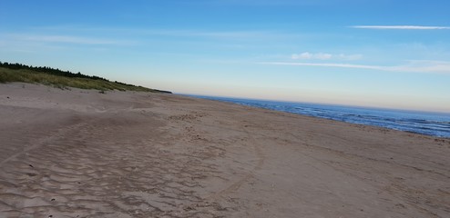 Baltic sea beach in the morning