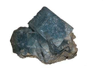 mineral fluorite isolated on white background