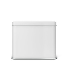 Rectangular tin can for tea or coffee