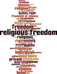 Religious freedom word cloud