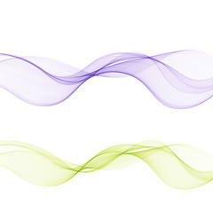 Abstract blue and green waves set Transporent wave