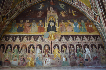 Trionfo di San Tommaso D'Aquino - Firenze - Santa Maria Novella - obrazy, fototapety, plakaty
