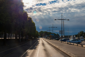 Street in Stockholm on early summer morning