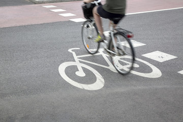 Cyclist on Bike Path, Malmo