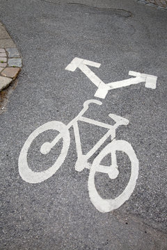 Bike Path Sign, Malmo
