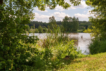 Etang de pêche de la Heide, Ham-sous-Varsberg, Moselle, Grand Est, France