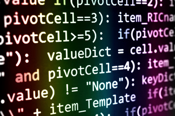 Obraz premium Software developer programming code. 