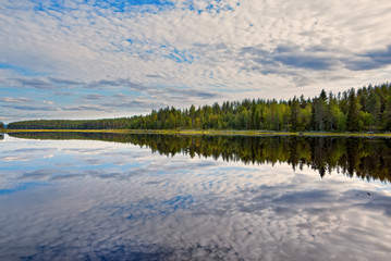 lake in mountain area in Sweden