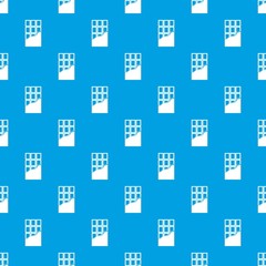 Chocolate bar pattern repeat seamless in blue color for any design. Vector geometric illustration