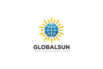 global sun logo and icon Vector design Template. Vector Illustrator Eps.10