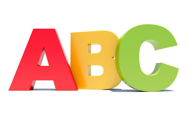 ABC colored alphabet letters