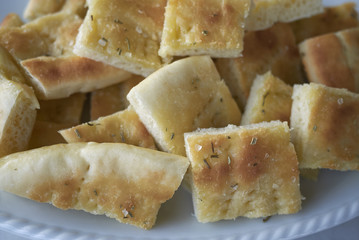 Focaccia bread basket