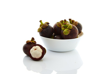 Mangosteen in bowl