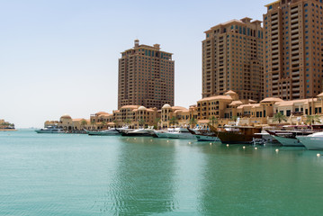  Doha, Qatar : May 8 2018 :  Marina Bay , Doha, Qatar