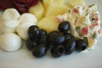 Assorted vegetarian plate