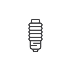 Eco Light bulb outline icon. linear style sign for mobile concept and web design. eco lamp simple line vector icon. Symbol, logo illustration. Pixel perfect vector graphics
