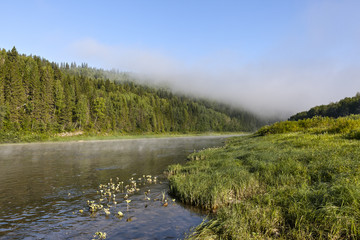 Туман на реке Чусовая