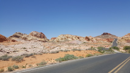 Fototapeta na wymiar Red Rock Desert Road