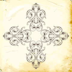 Vector baroque of vintage elements for design. 