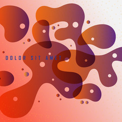 Colorful abstract geometric fluid shapes composition background