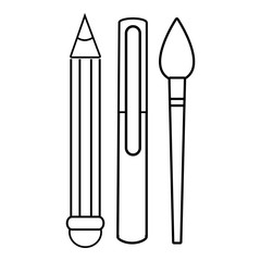 Stationery icon. Outline illustration of stationery vector icon for web