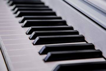 Piano keys close-up
