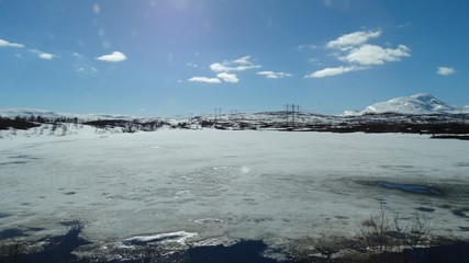 angetautes Ufer am See