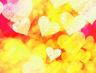 painted warm hearts backgrounds