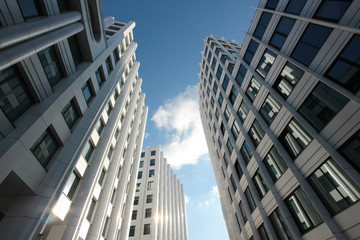 elegant facade of the city building