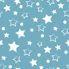 Beautiful Star Pattern. Endless Shape. Christmas Background.
