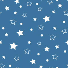 Fototapeta premium Beautiful Star Pattern. Endless Shape. Christmas Background.