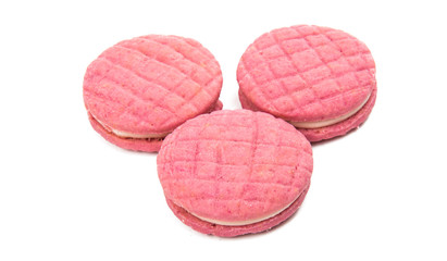 fruit biscuits sandwich isolated