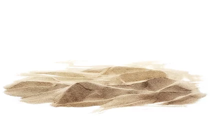 Foto op Plexiglas sand pile isolated on white background © dule964