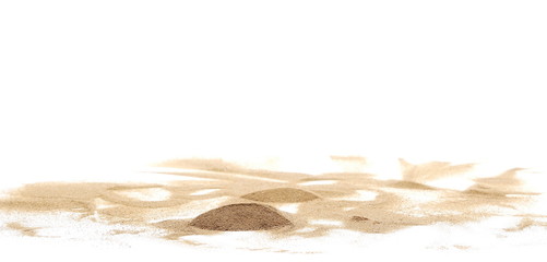 Fototapeta na wymiar desert sand pile isolated on white background