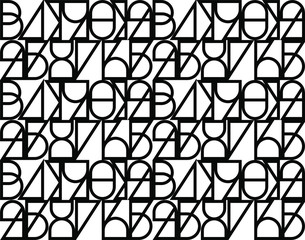 Geometric numbers seamless pattern