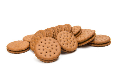 sandwich cookies isolated
