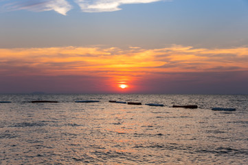 Sunset over Gulf of Thailand
