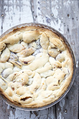 Apple and blackberry pie 