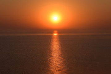 Dawn over the sea. Sea of Azov. Sunrise