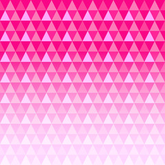 Background made of pink triangles. Square composition with geometric shapes.