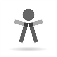 People playing silhouettes. Abstract vector illustration.