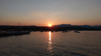 Manerba, Gardasee, Hafen, Sonnenuntergang, Abend, Romantik, romantisch