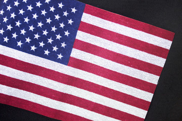 Fototapeta premium American flag black background