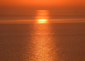 Dawn over the sea. Sea of Azov. Sunrise